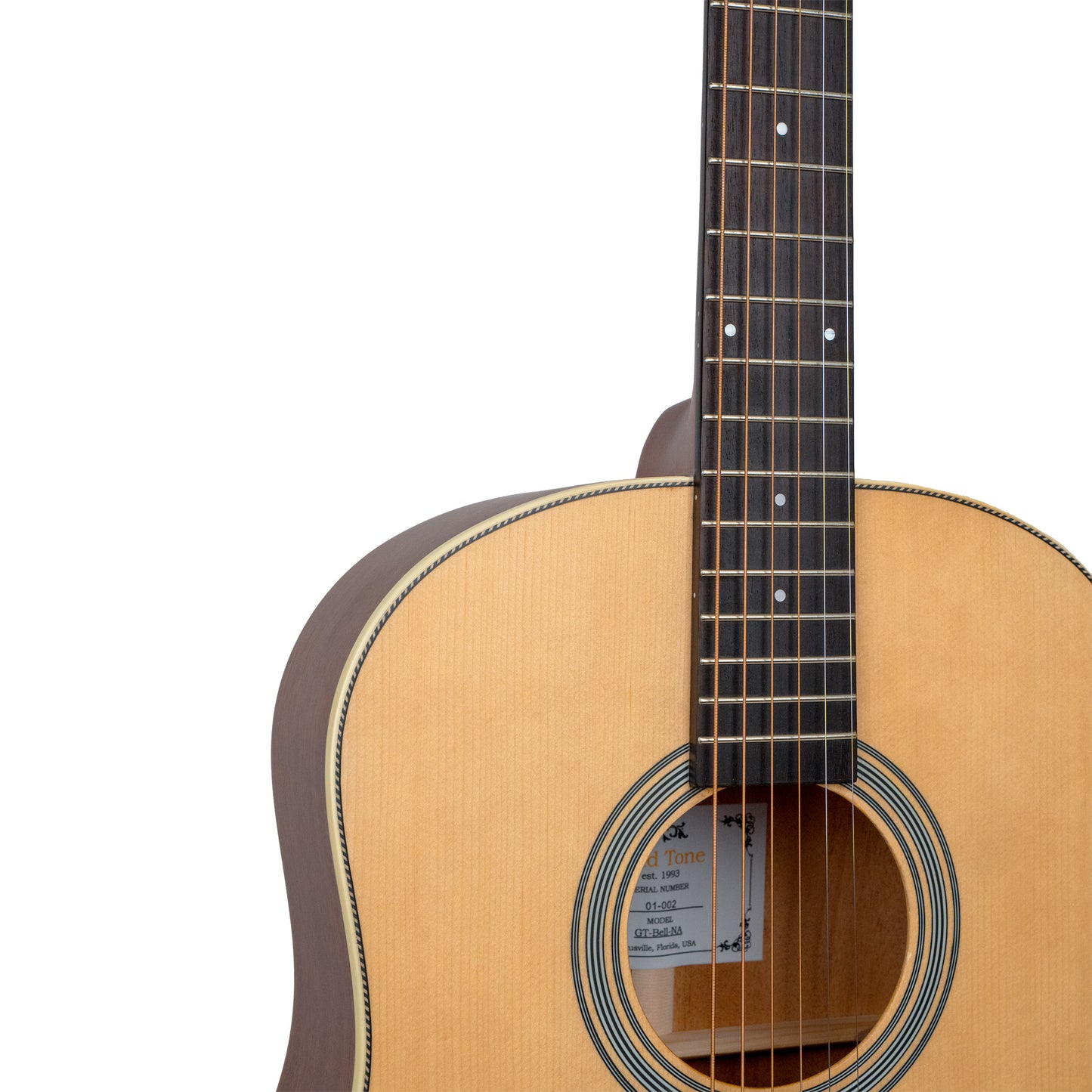 Gold Tone - The Bell: Acoustic-Electric All Solid Wood Guitar with Bag - Satin Natural