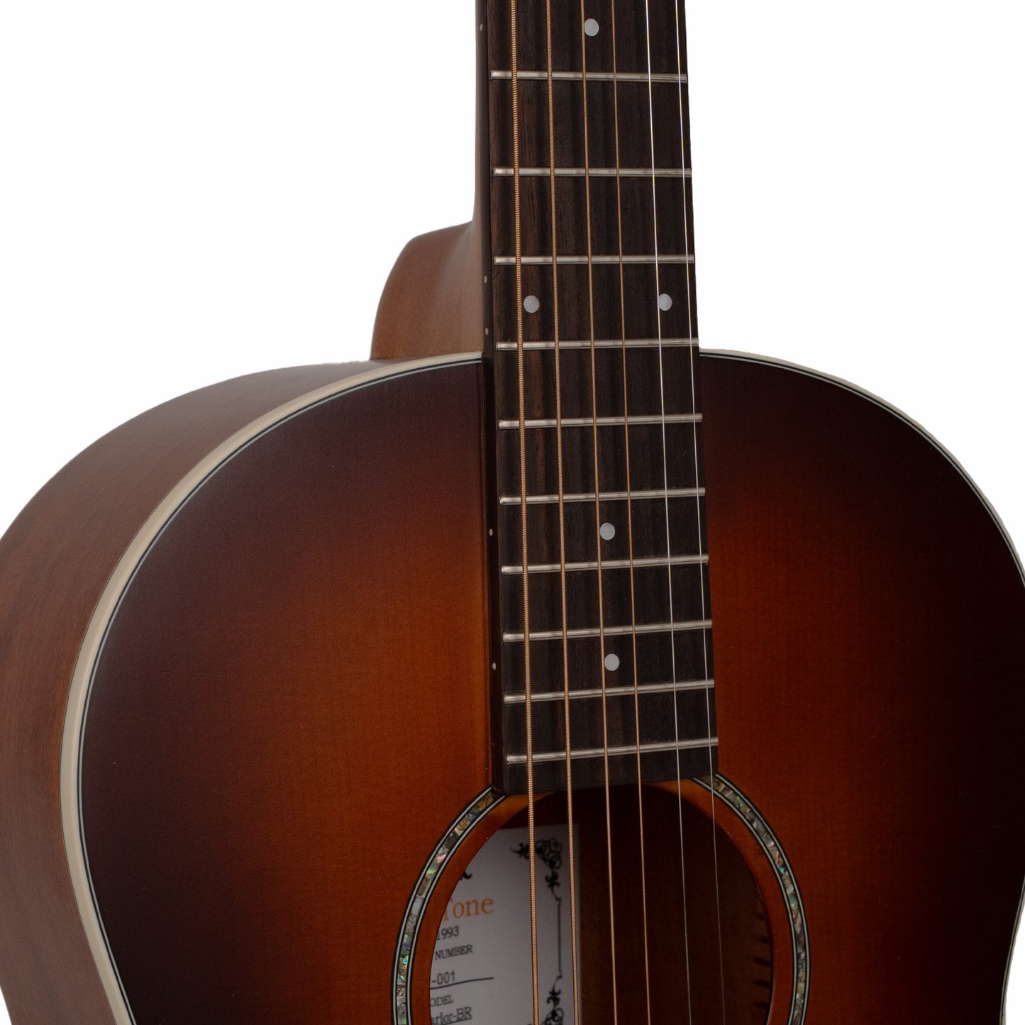 Gold Tone - The Parlor: Acoustic-Electric All Solid Wood Guitar with Bag - Satin Burst