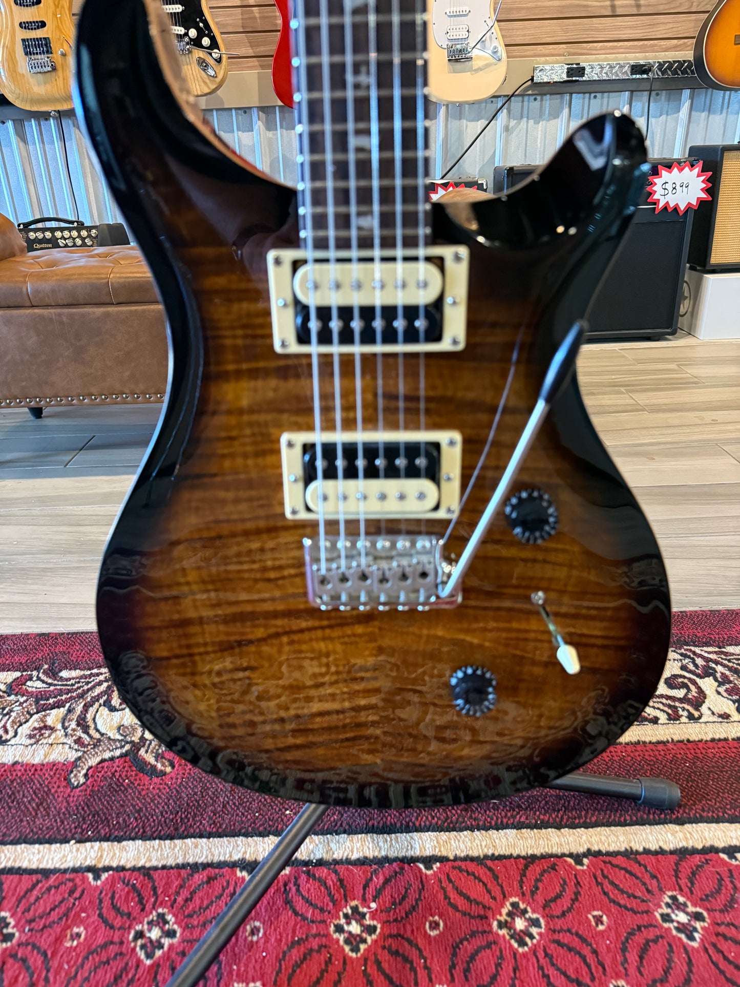 2021 PRS SE Custom 24 Black Gold Burst w/Orig Gig Bag (USED)