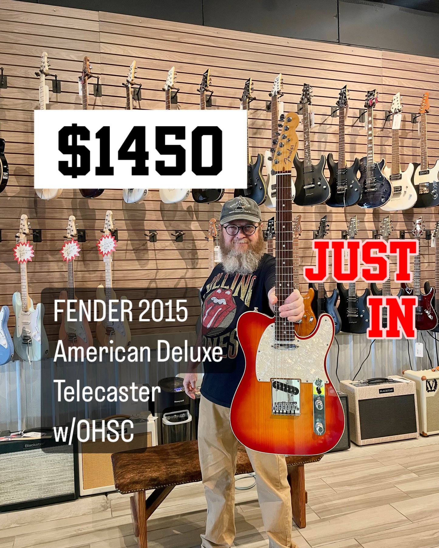Fender 2015 American Deluxe Telecaster, Rosewood Fingerboard, Aged Cherry Burst