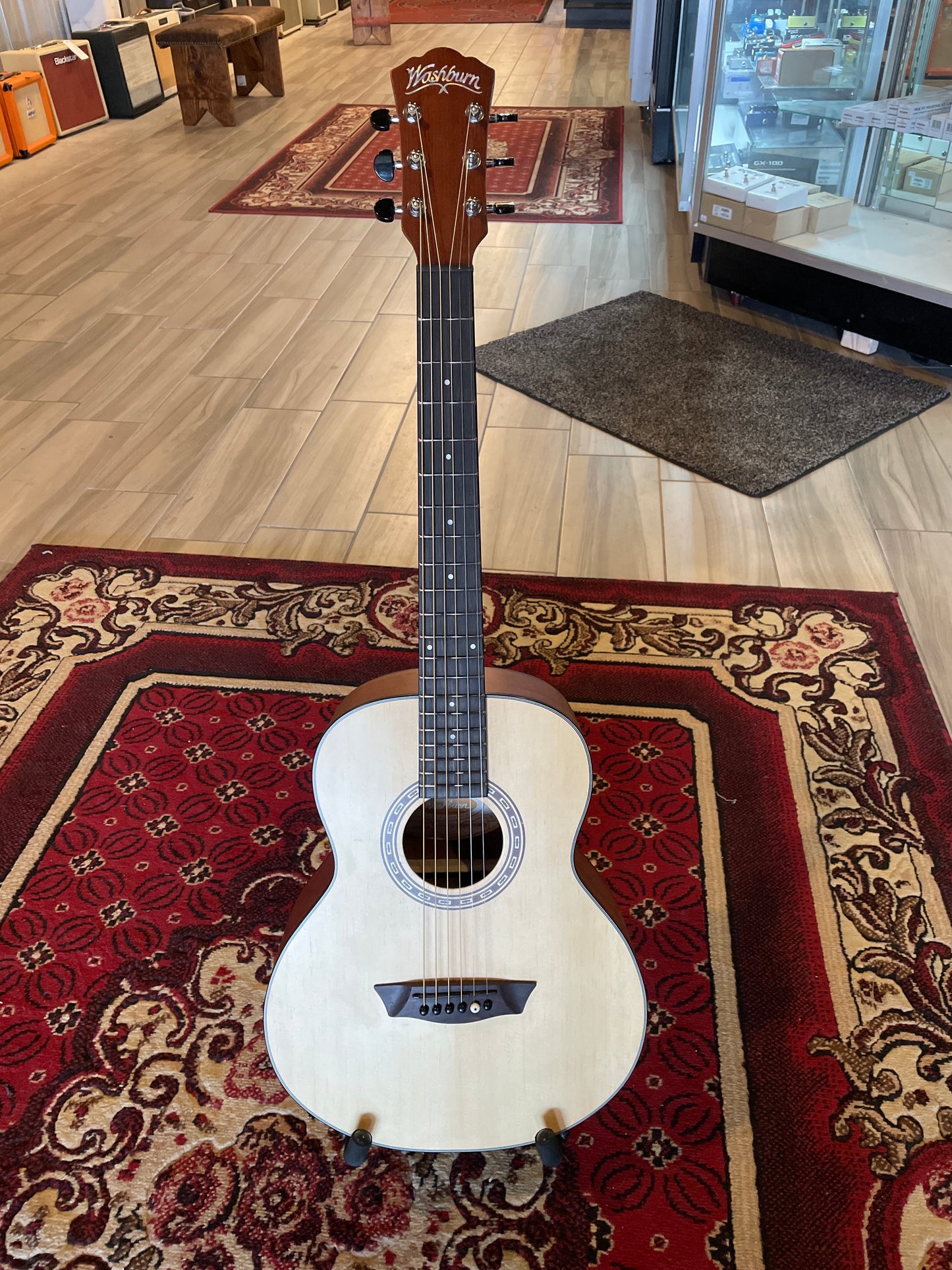 Washburn AGM5KA Apprentice Series G-Mini Acoustic Guitar - Natural