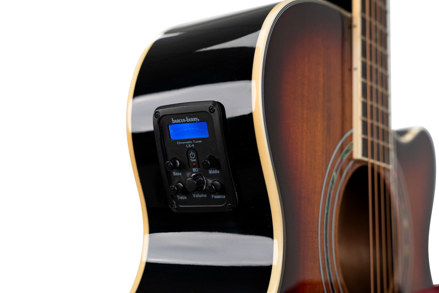 Washburn EA55G-A Festival Series Cutaway Acoustic/Electric Guitar. Koa Burst