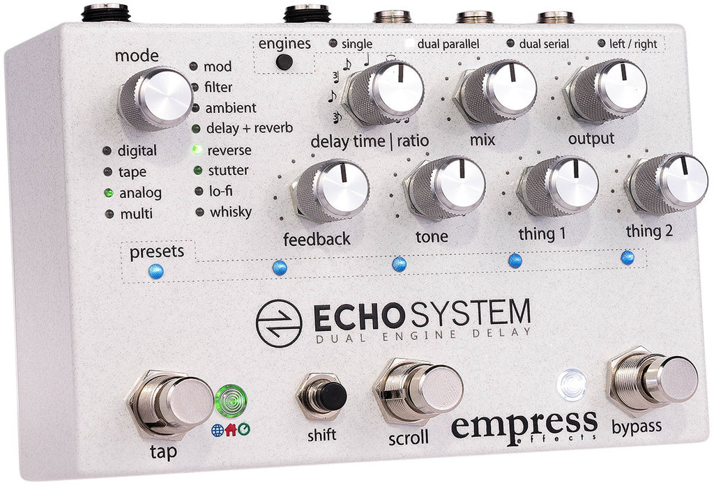 EMPRESS EFFECTS ECHOSYSTEM FRONT LEFT SIDE ANGLED VIEW ON WHITE BACKGROUND