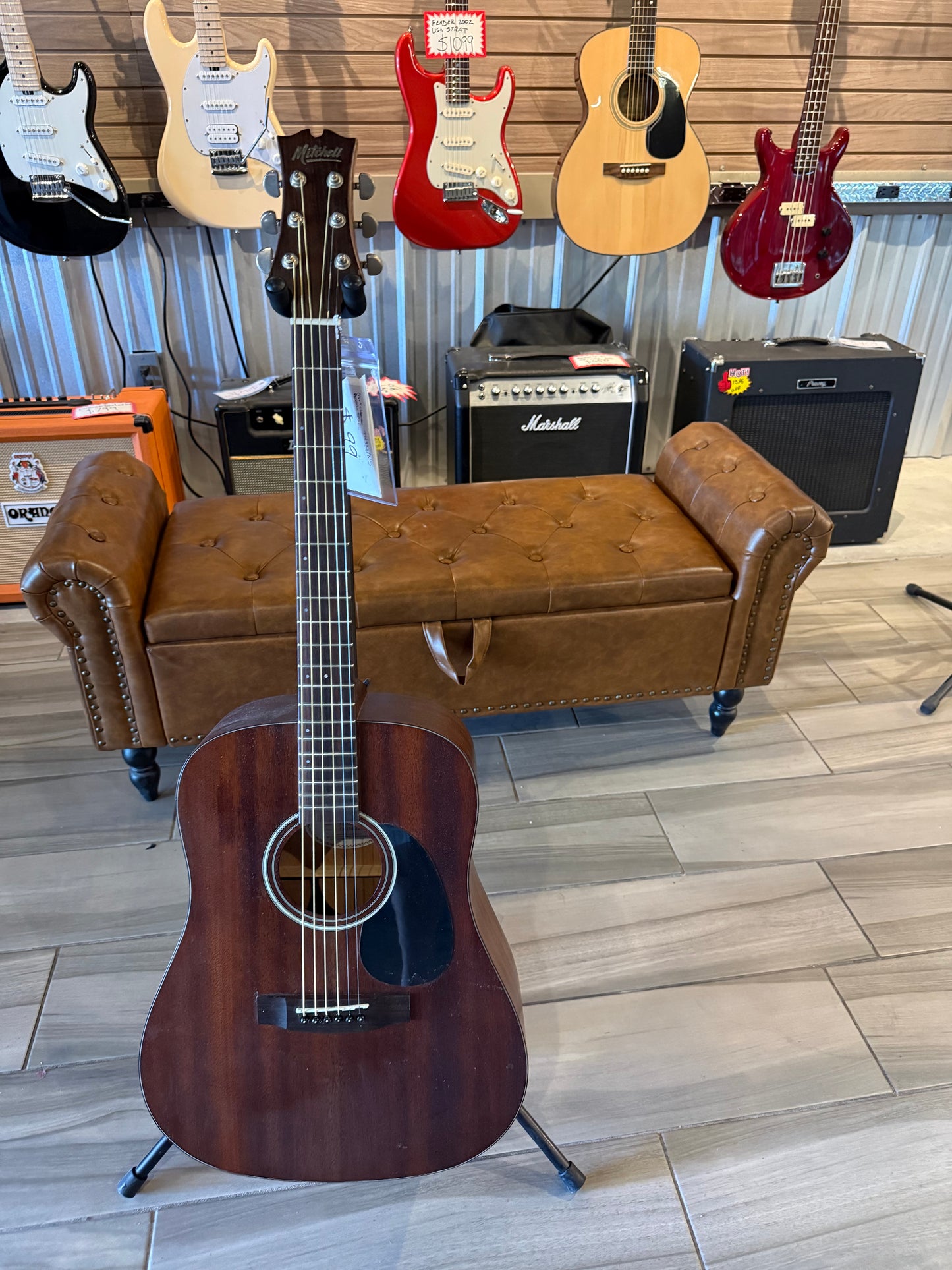 Mitchell T331NS Acoustic Dreadnaught Guitar