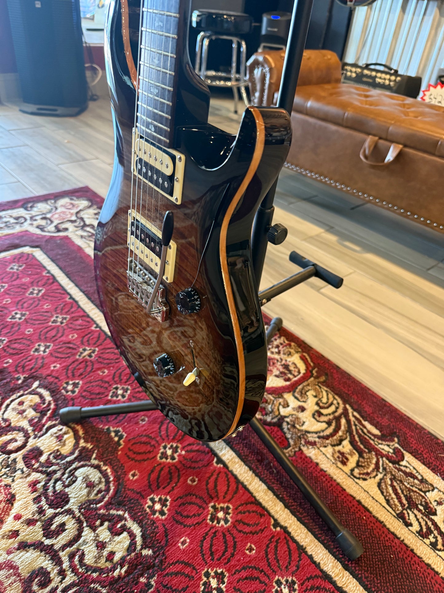 2021 PRS SE Custom 24 Black Gold Burst w/Orig Gig Bag (USED)