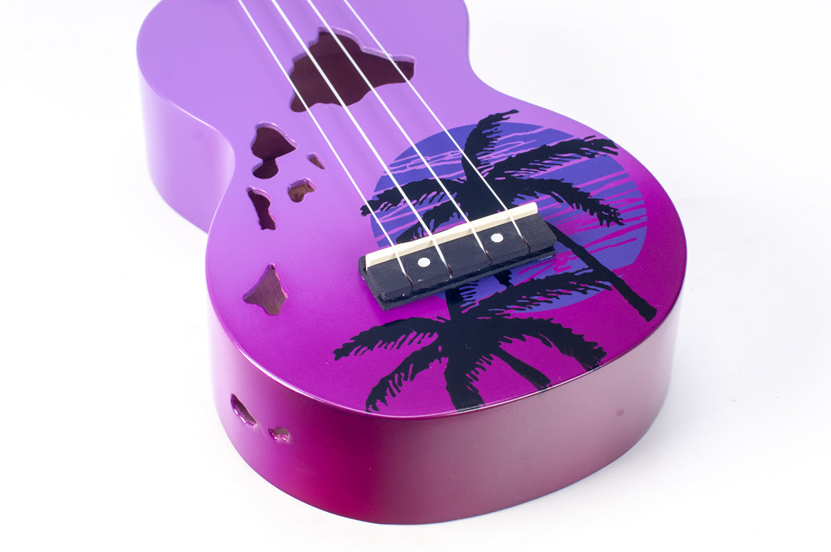 Mahalo MD1-HAPPB Hawaii Soprano Ukulele. Purple Burst