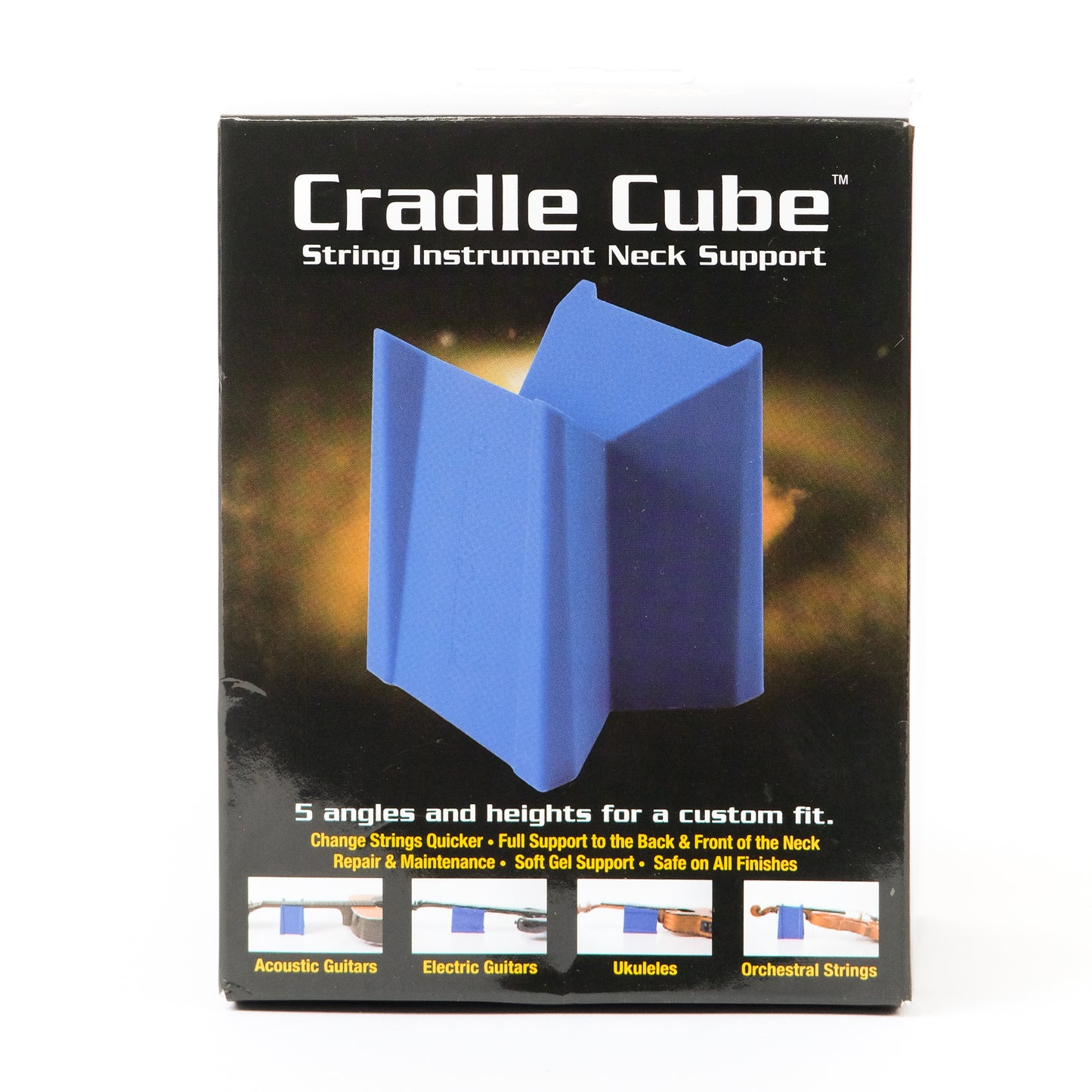 MUSIC NOMAD MN206 CRADLE CUBE PACKAGE VIEW ON WHITE BACKGROUND