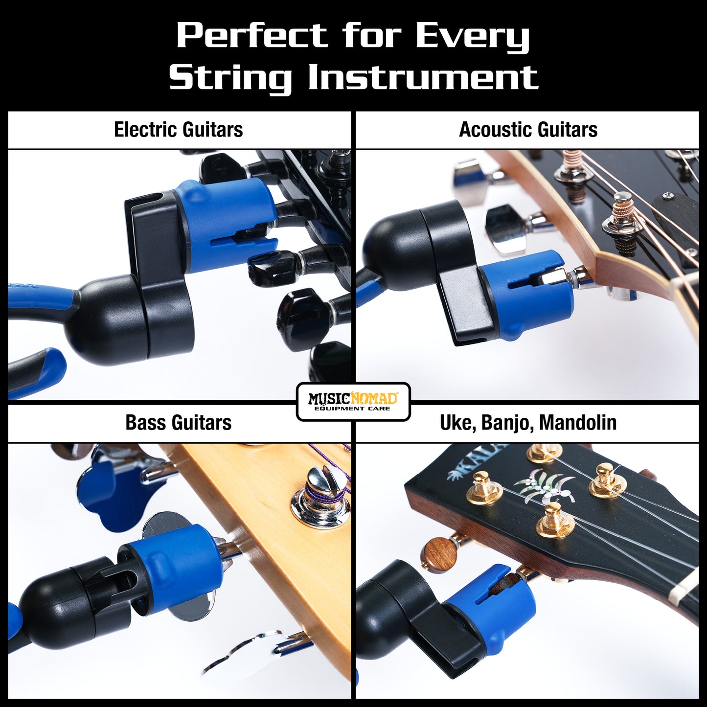 MUSIC NOMAD MN223 GRIP ONE STRING WINDER BRIDGE PIN PULLER PERFECT FOR EVERY STRING INSTRUMENT