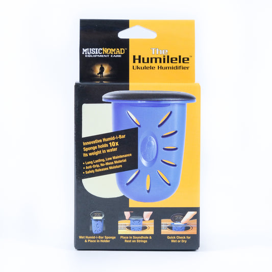 MUSICNOMAD MN302 HUMILILE HUMIDIFIER PRODUCT BOX FRONT VIEW ON WHITE BACKGROUND