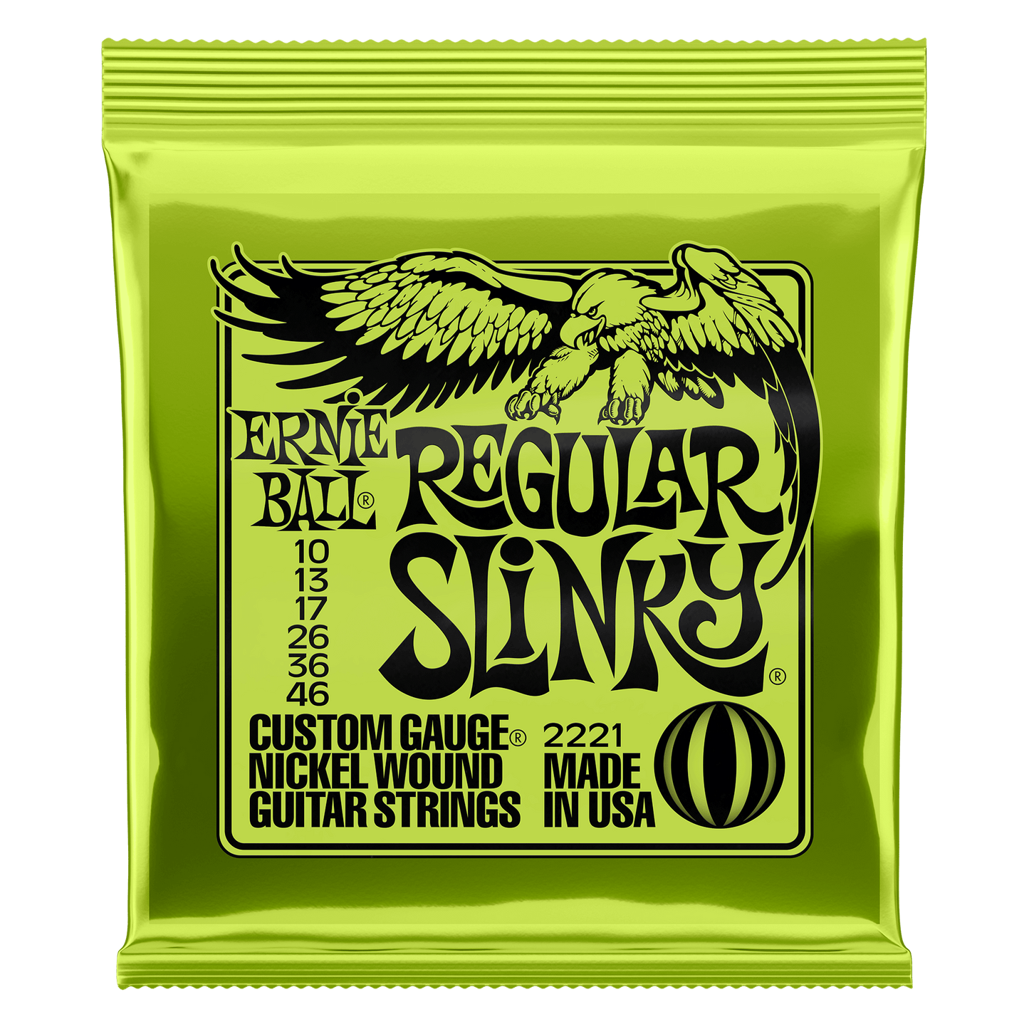 Regular Slinky 2221 Nickel Wound Electric Guitar Strings – 10-46 Gauge