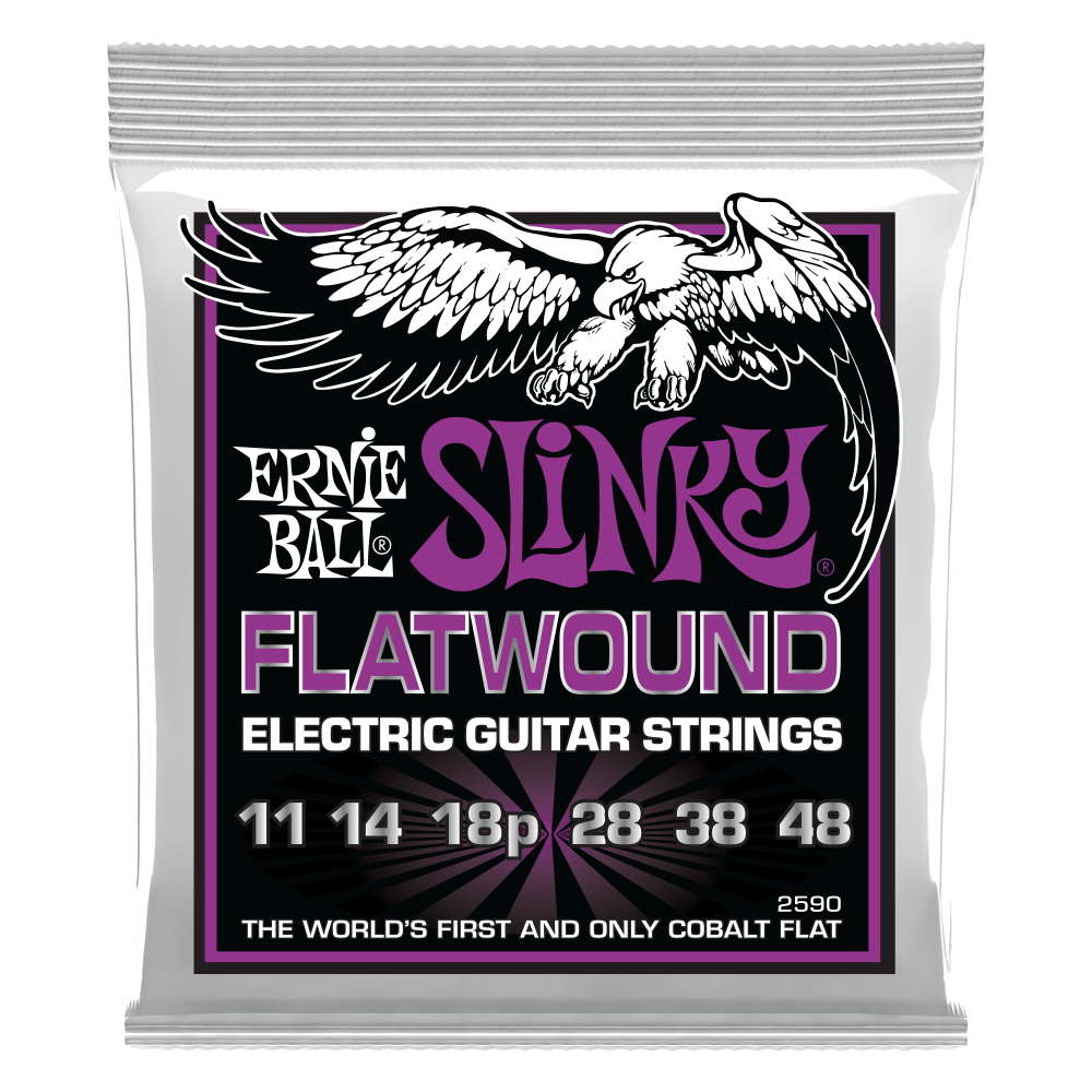 Erne Ball 2590 Power Slinky Cobalt Electric Flatwound Guitar Strings 11-48 Gauge