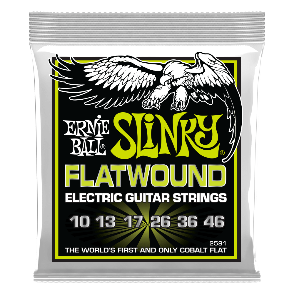 Erne Ball 2591 Regular Slinky Cobalt Flatwound Electric Guitar Strings 10-46 Gauge