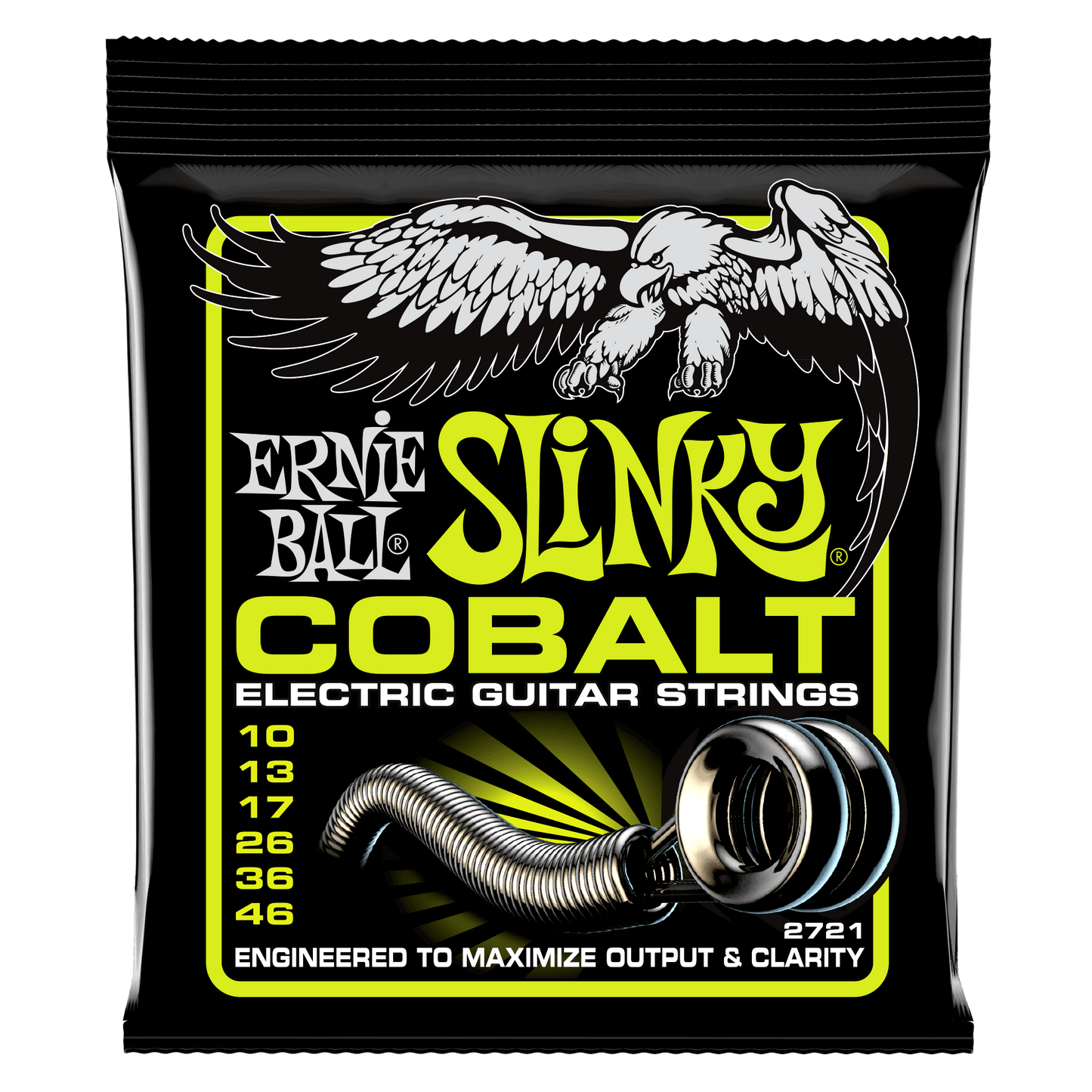 Ernie Ball 2721 Regular Slinky Cobalt Electric Guitar Strings – 10-46 Gauge