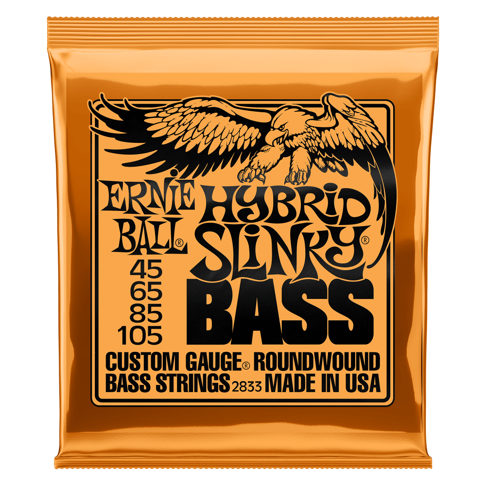 Ernie Ball 2833 Hybrid Slinky Nickel Wound Electric Bass Strings 45-105 Gauge