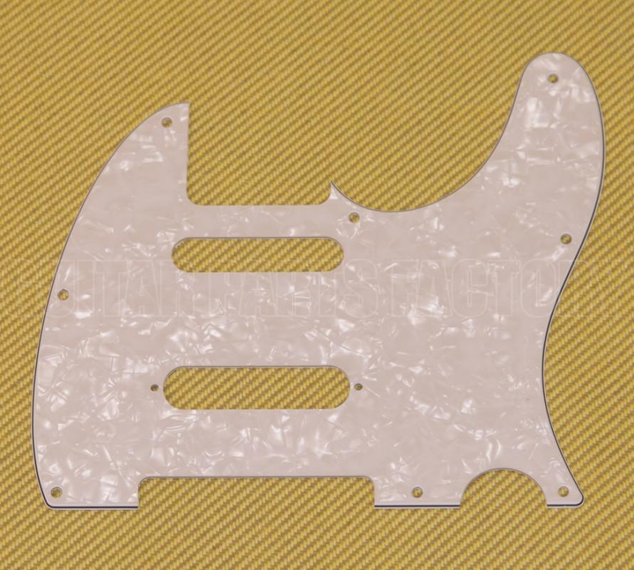 All Parts PG-9563 Strat Cut Pickguard for Telecaster® White Pearloid