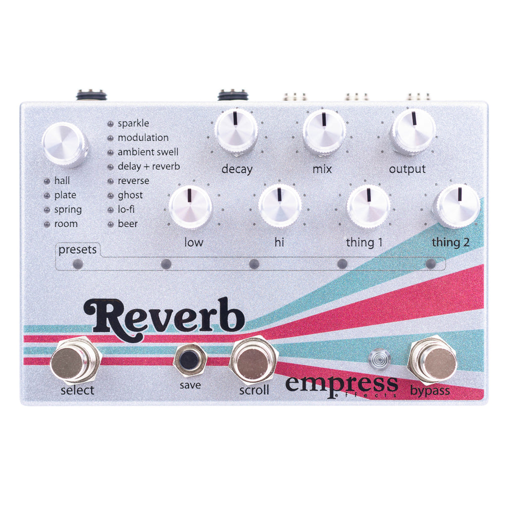 EMPRESS EFFECTS REVERB FRONT VIEW ON WHITE BACKGROUND