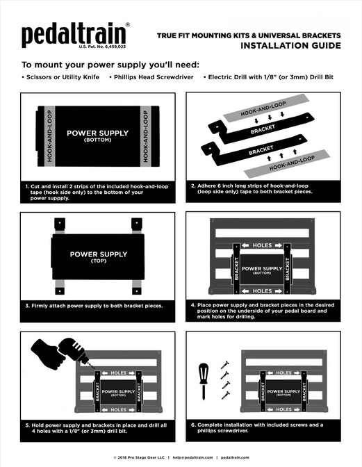 Pedaltrain - True Fit Universal Mounting Kit for Novo and Terra Series Small