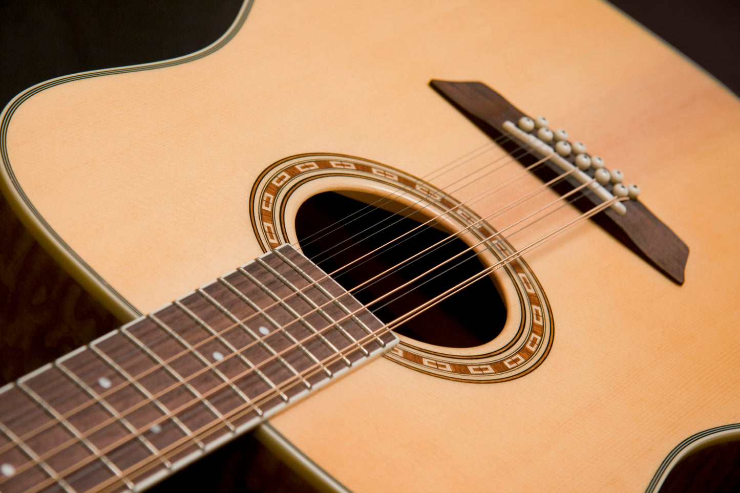 Washburn D7S Harvest Dreadnought Acoustic Guitar. Natural Gloss