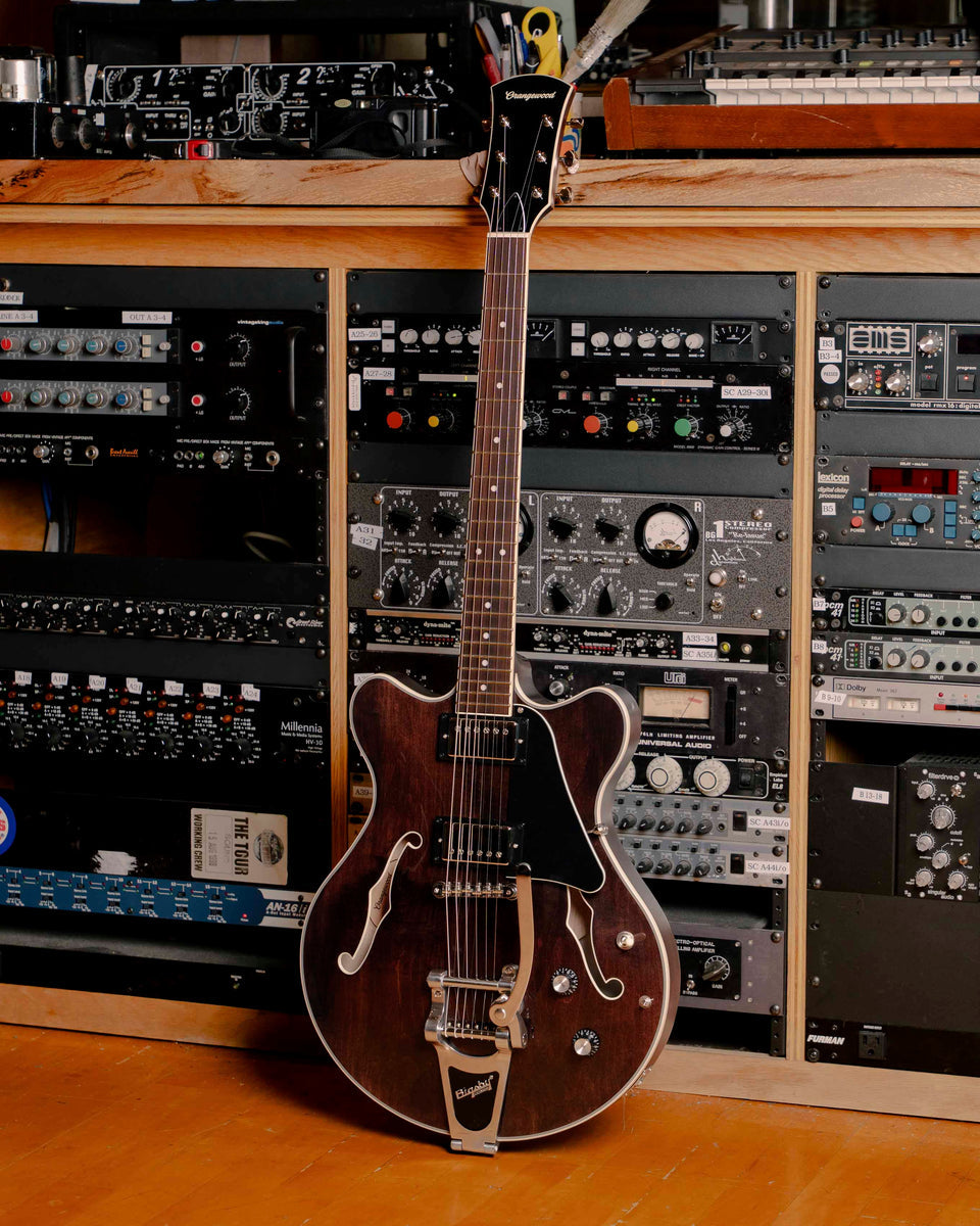 Orangewood Clementine Semi Hollow Bigsby Electric Guitar - Dark Walnut