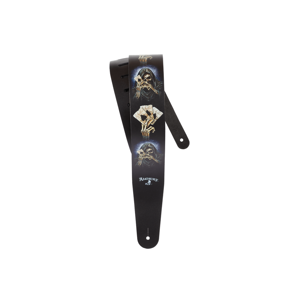 Alchemy Leather Guitar Strap, Reapers Ace