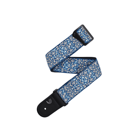 Eco Persian Woven Guitar Strap, Blue