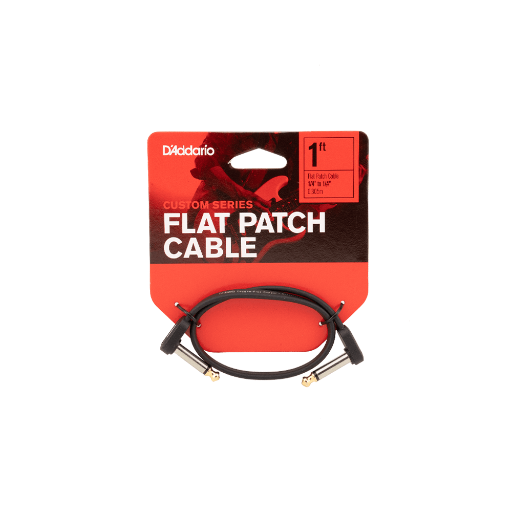 D'Addario Flat Patch Cable, 4in Right Angle, Twin PK