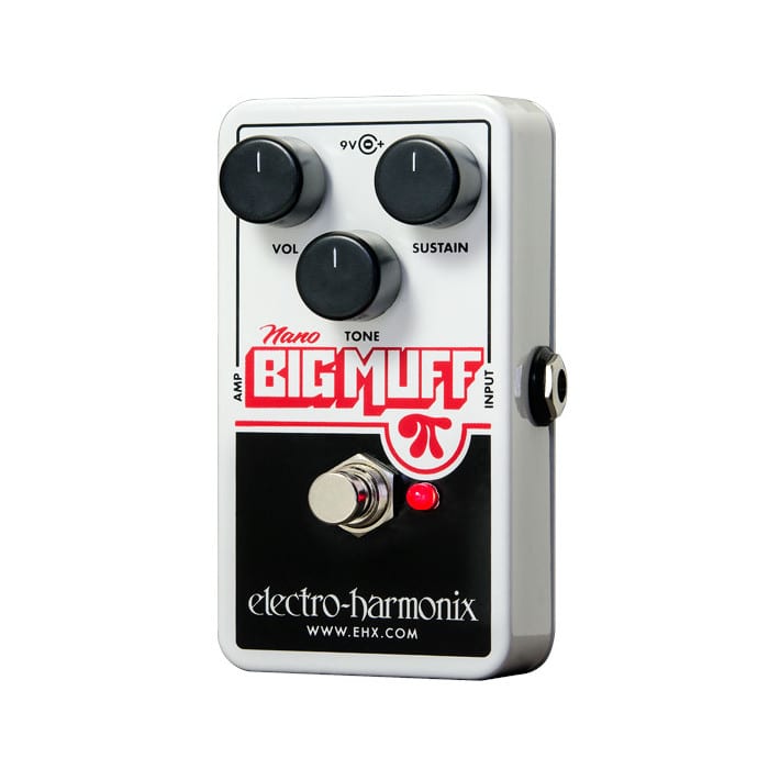 ELECTRO-HARMONIX EHX NANO BIG MUFF PI  MAIN IMAGE FRONT SIDE VIEW WHITE PACKGROUND