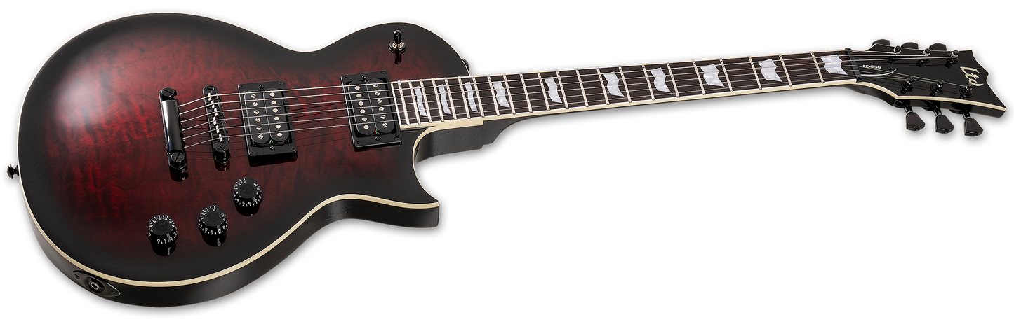 ESP - LTD EC-256 QM SEE THRU BLACK CHERRY SB