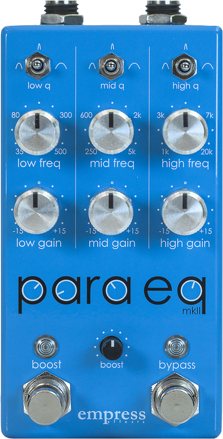 EMPRESS EFFECTS PARAEQ MK II BLUE FRONT PEDAL