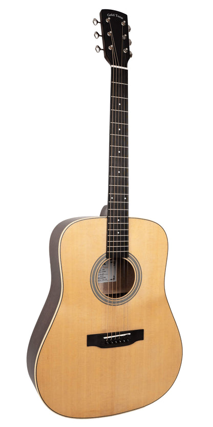 Gold Tone - The Dread: Acoustic-Electric All Solid Wood Guitar with Bag - Satin Natural