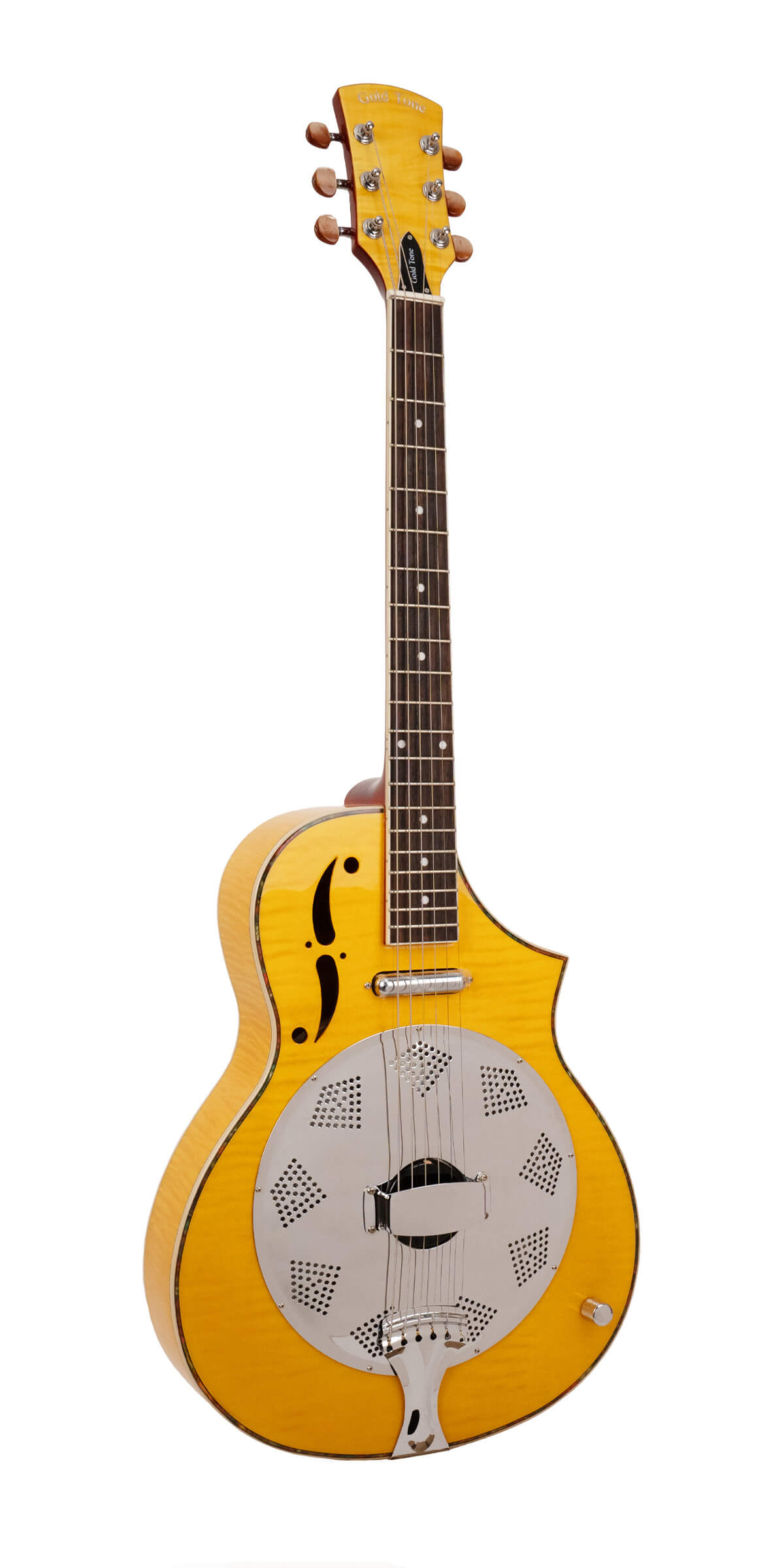 Gold Tone - Mojo: Round-neck Resonator Guitar with Pickup and Case