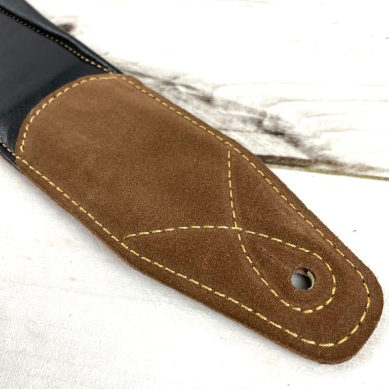 Walker & Williams - C-22-BRN Handmade Premium Brown Signature Grain Leather Extra Wide Double Padded Guitar Strap