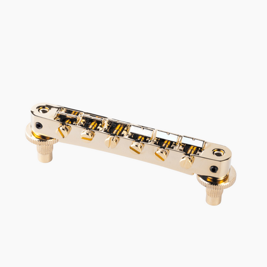 Tonepros Nashville Style Tunematic Bridge with Pre-Notched (Gold)