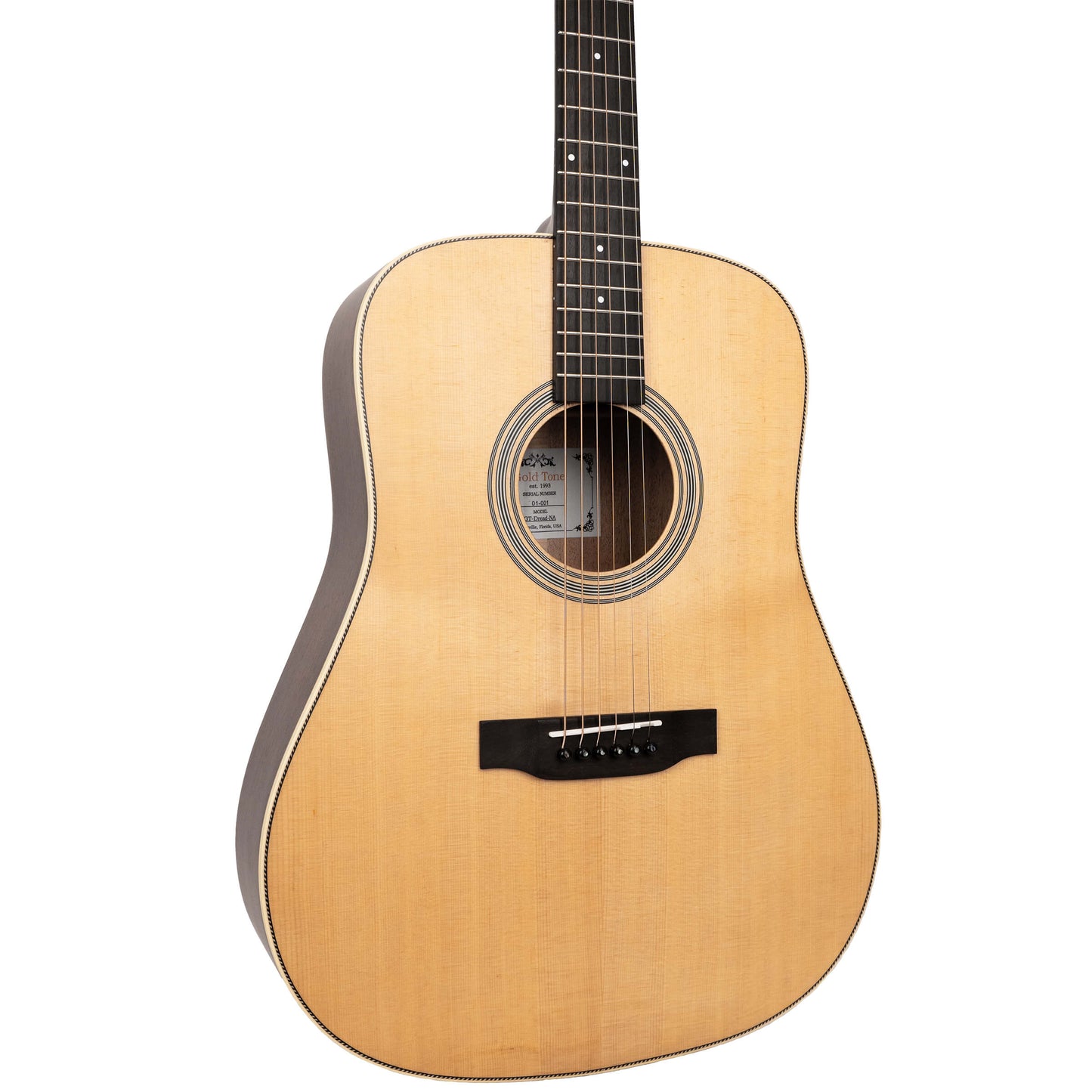 Gold Tone - The Dread: Acoustic-Electric All Solid Wood Guitar with Bag - Satin Natural
