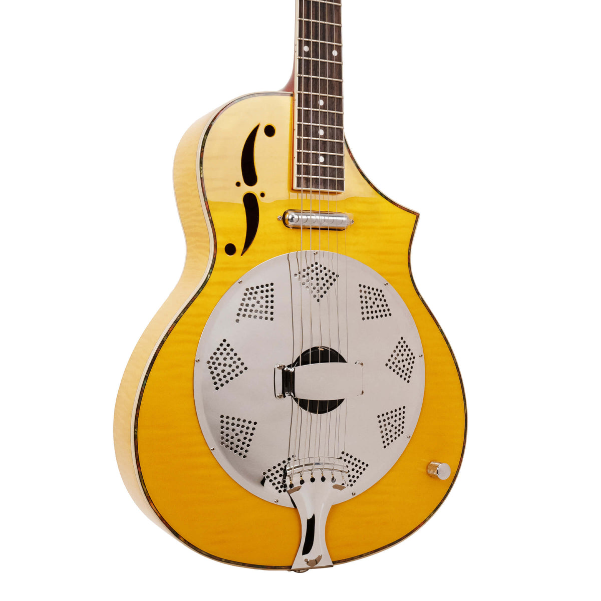 Gold Tone - Mojo: Round-neck Resonator Guitar with Pickup and Case