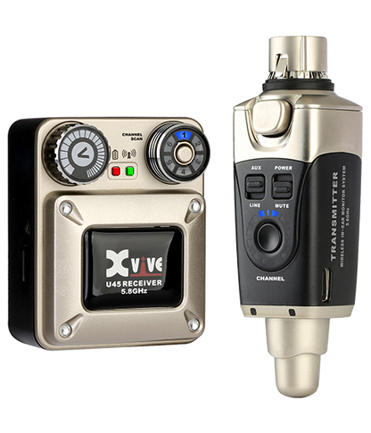 Xvive U45 In-Ear Monitor Wireless System Black Silver