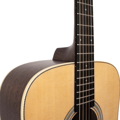 Gold Tone - The Dread: Acoustic-Electric All Solid Wood Guitar with Bag - Satin Natural