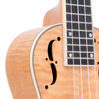 Gold Tone - ResoMaple-Tenor: Tenor-Scale Curly Maple Resonator Ukulele with Gig Bag