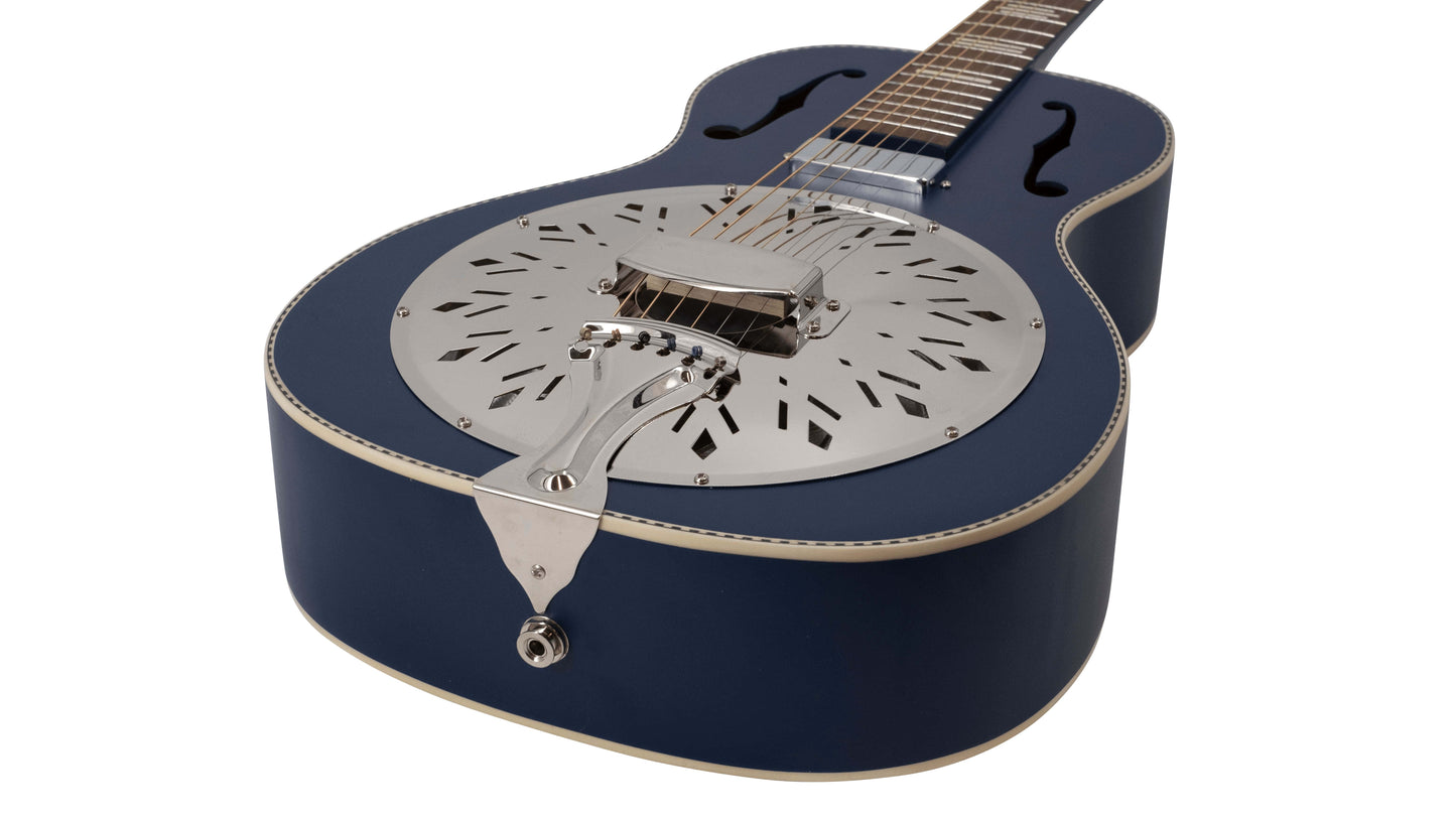 Recording King - RPH-R2-E-MBL Recording King Dirty 30s Minnie Bucker Resonator, Matte Blue