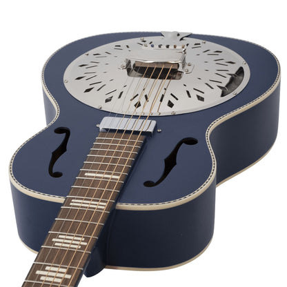 Recording King - RPH-R2-E-MBL Recording King Dirty 30s Minnie Bucker Resonator, Matte Blue