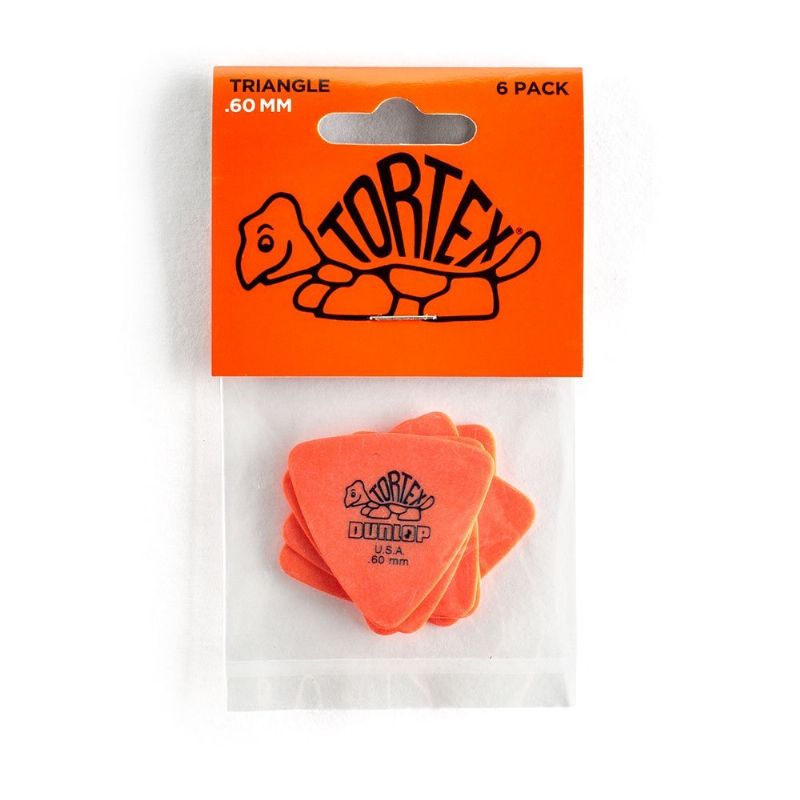 Dunlop - 431P060 Tortex Triangle Guitar Pick .60mm (6 Pack)