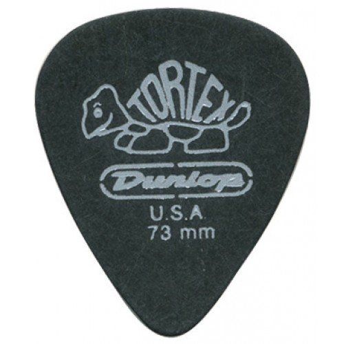 Dunlop - 488P073 Tortex Pitch Black Standard Guitar Pick .73mm (12 Pack)