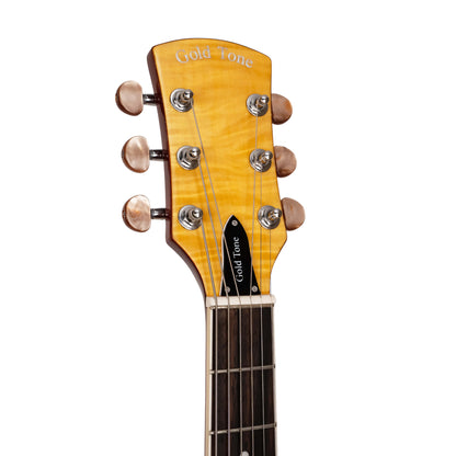 Gold Tone - Mojo: Round-neck Resonator Guitar with Pickup and Case