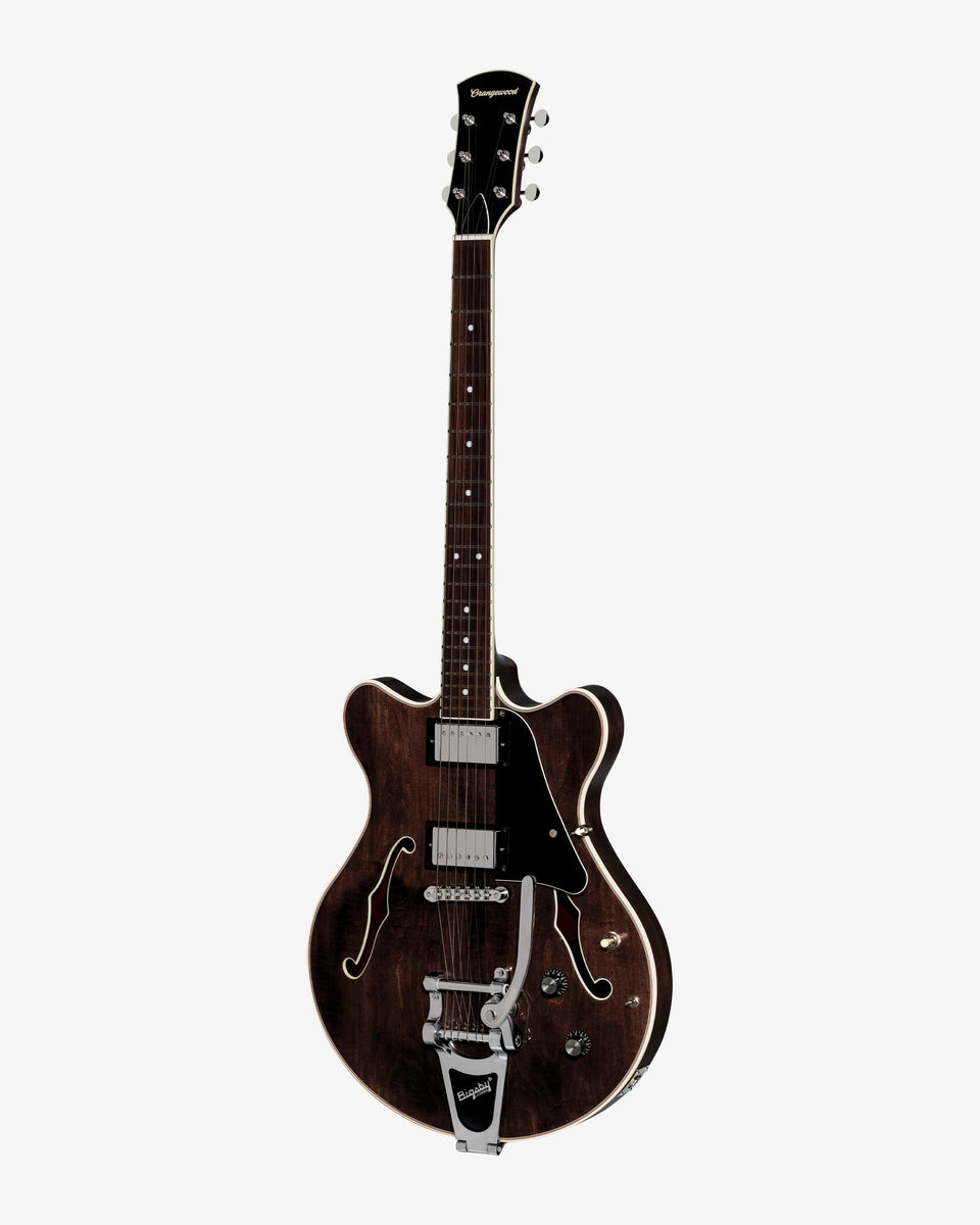 Orangewood Clementine Semi Hollow Bigsby Electric Guitar - Dark Walnut