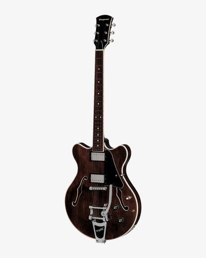 Orangewood Clementine Semi Hollow Bigsby Electric Guitar - Dark Walnut