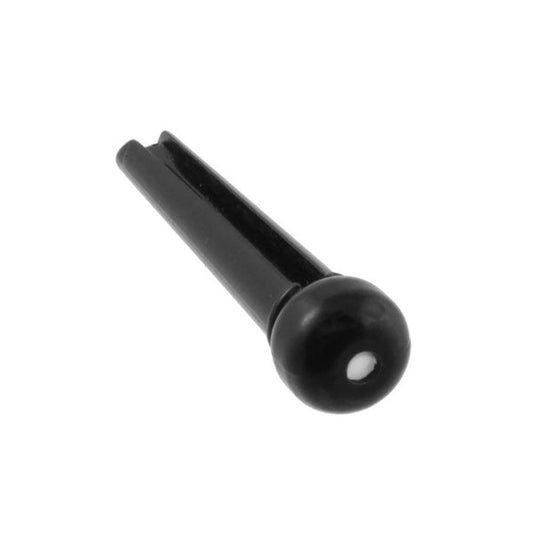 Allparts - Plastic Dotted Bridge Pins. (Black w/ White Dot)