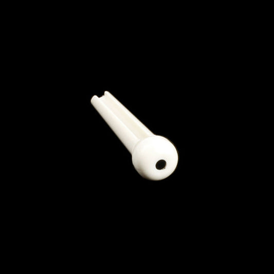 Allparts - Plastic Dotted Bridge Pins. (White/ Black Dot)