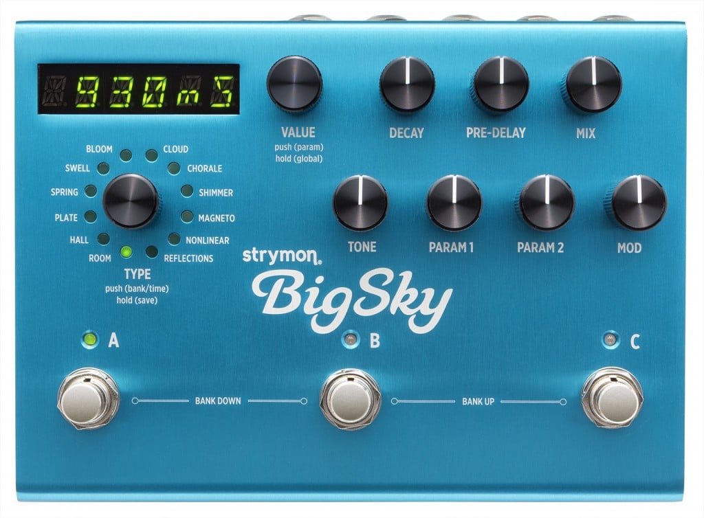 Strymon BigSky Reverberator Multi-reverb effect pedal