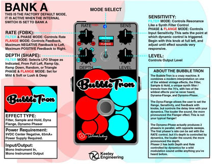 Keeley Bubble Tron [KBubble] Dynamic Flanger Phase Filter