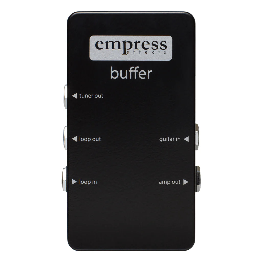  EMPRESS EFFECTS BUFFER  BLACK FRONT VIEW ON WHITE BACKGROUND